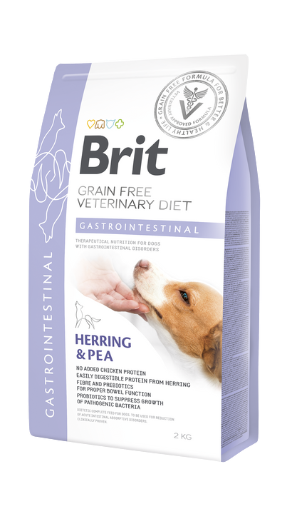 Brit Veterinary Diet Gastrointestinal Rahatsızlıkları Olan Köpekler İçin, Tahılsız, Ringa Balığı Ve Bezelyeli Kuru Mama 2 kg 1